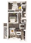 Andorra Point 2 Bed 1 Bath Floor Plan Andorra Point 2 Bed 1 Bath Floor Plan